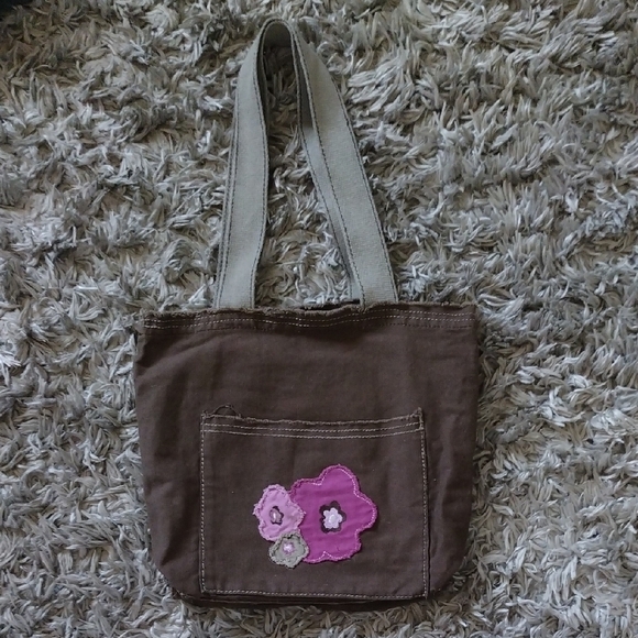 Brown Floral Tote Bag - Picture 1 of 9
